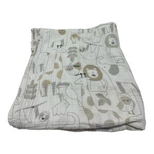 Cloud Island Muslin Swaddle Blanket Zoo Animals Lion Giraffe Sloth Owl Elephant